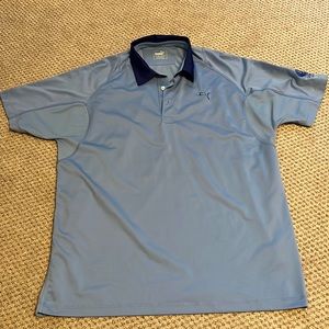 Puma Men’s blue golf shirt size L w/ Barnsley Garden Resort Logo